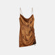 Metallic Copper Slip Dress