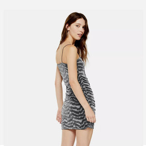 Silver Glitter Metallic Dress